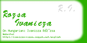 rozsa ivanicza business card